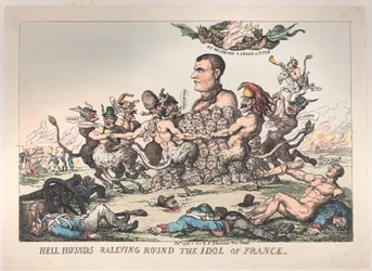 Höllenhunde versammeln sich um das Idol von Frankreich, 8. April 1815