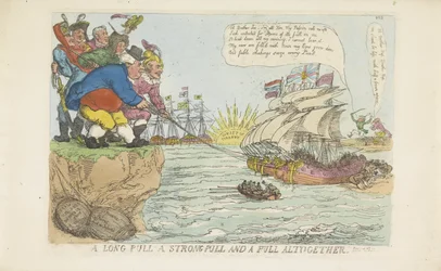 Holländische Flotte durch gemeinsame Anstrengung flott gemacht, 1813