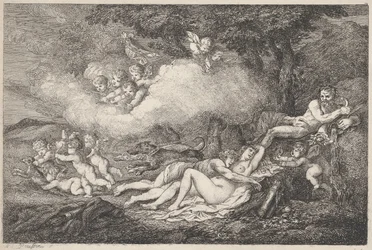Mars und schlafende Venus mit Putti, 1799