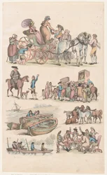 Tafel 16, Umrisse von Figuren, Landschaften und Vieh... für Lernende, Juni 1790