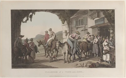 Vergnügungen einer Poste Aux Ânes, aus Journal of Sentimental Travels in the Southern Provin..., 1821
