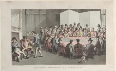 Quae Genus bei der Amtshandlung in einem Spielhaus, aus der Geschichte von Johnny Quae Gen
