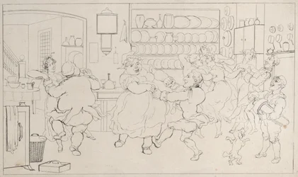 Quae Genus in den Sportarten der Küche, aus Die Geschichte von Johnny Quoe Genus: der Kleine..., 1822
