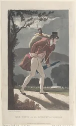 Quae Genus auf seiner Reise nach London, aus Die Geschichte von Johnny Quae Genus