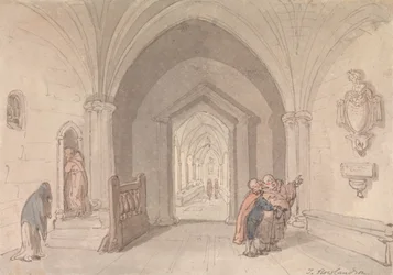 Szene in einem Kloster