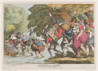 Soldaten auf einem Marsch, 1. April 1808