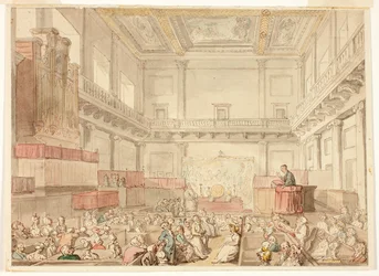 Studie für die königliche Kapelle, Whitehall, aus Microcosm of London
