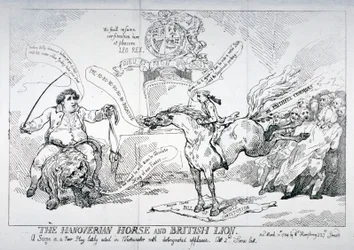 Das Hannoveraner Pferd und der britische Löwe, 1784