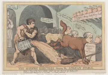 Der moderne Herkules, der den Augiasstall reinigt, 23. April 1805