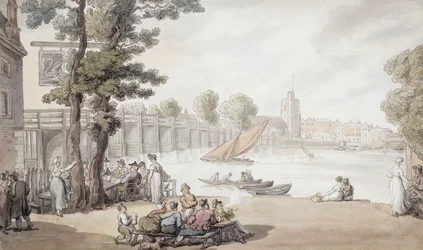 Das Old Swan Inn mit Blick auf die Putney-Brücke