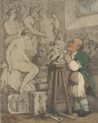 Der Bildhauer [Vorbereitungen für die Akademie, Alter Joseph Nollekens und seine Venus], ca. 1800