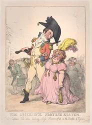 Der erfolgreiche Glücksjäger oder Captain Shelalee führt Miss Marrowfat..., [1802], neu aufgelegt 1812