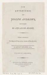 Titelblatt: Die Abenteuer von Joseph Andrews und seinem Freund Mr. Abraham Adams