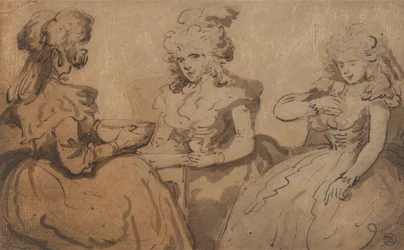 Frauen trinken Punsch