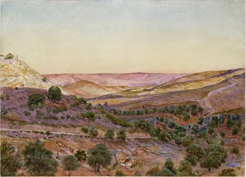 Die Hügel von Moab und das Tal von Hinnom, 1854