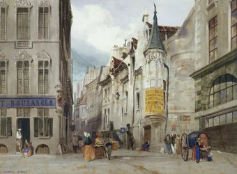 Die Kreuzung der Rue Bailleul und der Rue Jean Tison, heutiges 1. Arrondissement, Paris