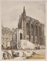 Malerische Architektur in Paris, Gent, Antwerpen, Rouen: La. Ste Chapelle, Paris