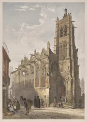 Malerische Architektur in Paris, Gent, Antwerpen, Rouen: St. Severin, Paris