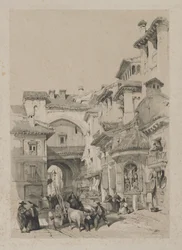 Malerische Skizzen in Spanien: Tor von Vivarrambla, Granada, 1837