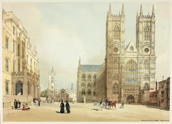 Westminster Abbey, Hospital und Company, Platte sieben aus Original Views of London as It Is