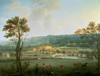 Ein Blick auf Chatsworth von Südwesten