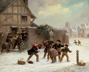 Schneeballschlacht