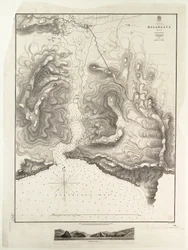 Bucht von Balaklawa, Schwarzes Meer, vermessen von Commander Spratt von der HMSV 