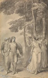 Eine von sechs Illustrationen zu Fénelons "Die Abenteuer des Telemach, Sohn des Odysseus"