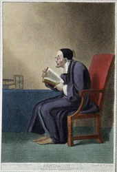 Pantaloon - in „Die 7 Lebensalter des Menschen“ von Shakespeare, ill. von W. Broniley, London