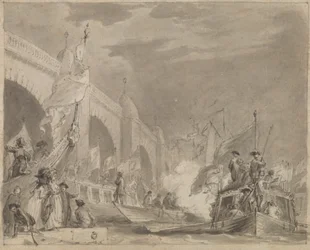 Westminster Bridge und die königliche Barke (Die königliche Barke und Westminster)