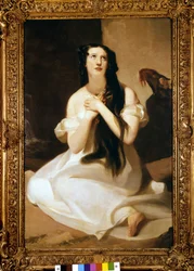 Porträt von Mary Ann Paton (Mrs Wood) (1802-1864), englische Sängerin. Gemälde von Thomas Sully