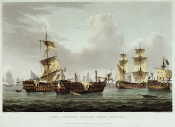 Die Seeschlacht unter der Führung von Lord William Hotham, am 14. März