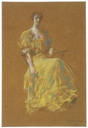 Dame in Grün