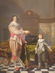 Porträt eines Vaters und seines Sohnes