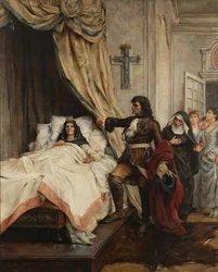 Peter der Große besucht Madame de Maintenon im Jahr 1717, Ende des 19. Jahrhunderts