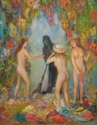 Die Hexe und die jungen Mädchen