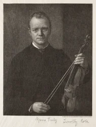 Alte italienische Meister: Porträt von Timothy Cole Mann mit Geige, 1892