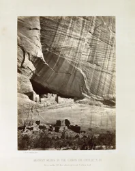 Alte Ruinen im Cañon de Chelle, N.M. (Territorium)
