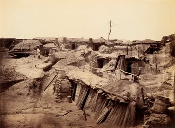 Unterkünfte der Männer in Fort Sedgwick, bekannt als Fort Hell