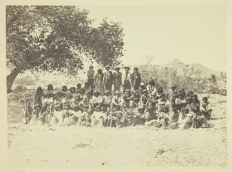 Gruppe von Pah-Ute-Indianern, Nevada
