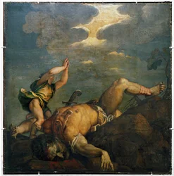 David und Goliath. Fresko