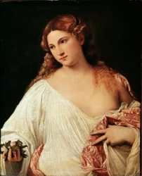 Flora (Flora), um 1515. Maße 64x80 cm. Uffizien (Uffizi), Florenz