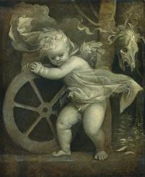 Amor mit dem Rad der Zeit, ca. 1515-1520