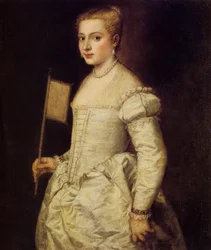 Porträt einer Dame in Weiß, ca. 1561