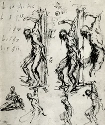 Skizzen für den St. Sebastian in Brescia