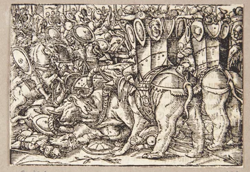 Die Schlacht zwischen Römern und Tarentinern