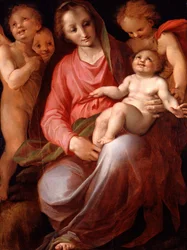 Madonna und Kind mit dem kleinen Johannes, 1570