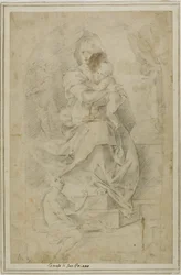 Madonna mit Kind und dem kleinen Johannes dem Täufer