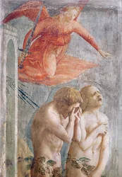 Adam und Eva aus dem Paradies vertrieben, ca. 1427 (Detail)