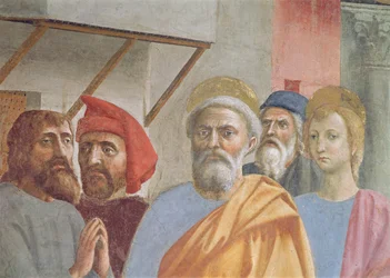 St. Peter heilt mit seinem Schatten: Detail von St. Peter, ca. 1427 Fresko